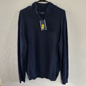 NWT Men's quarter zip Navy Sweater